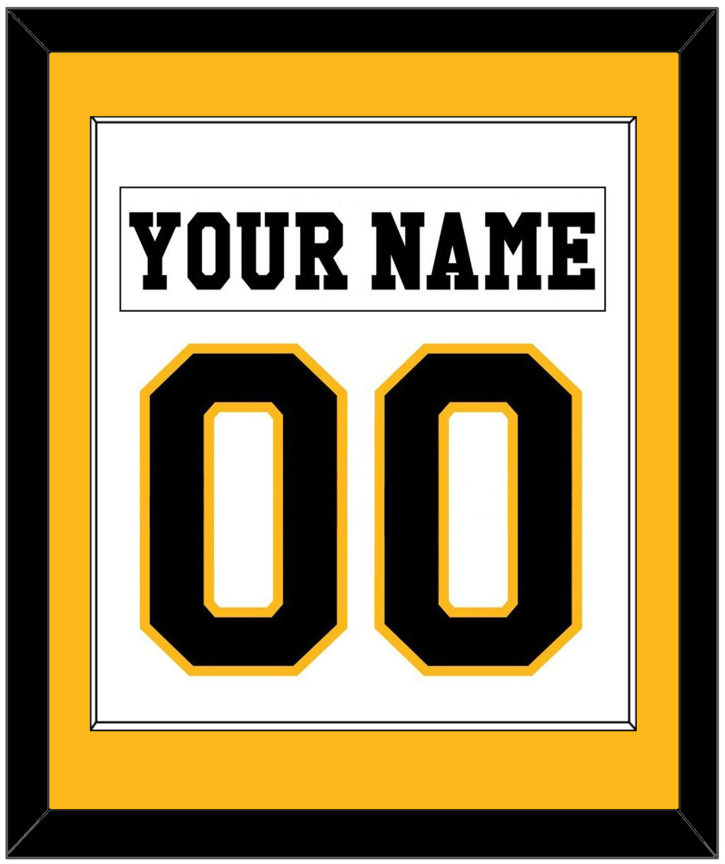 Pittsburgh Nameplate & Number (Back) Combined - Home White (1984-1988) - Essential Tier 2