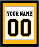 Pittsburgh Nameplate & Number (Back) Combined - Home White (1984-1988) - Single Mat 2