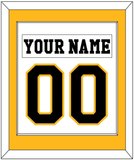 Pittsburgh Nameplate & Number (Back) Combined - Home White (1984-1988) - Single Mat 2
