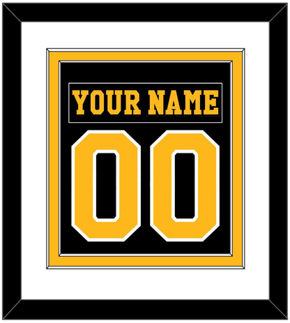 Pittsburgh Nameplate & Number (Back) Combined - Road Black (1984-1988) - Signature Tier 1