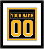 Pittsburgh Nameplate & Number (Back) Combined - Road Black (1984-1988) - Double Mat 1