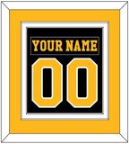 Pittsburgh Nameplate & Number (Back) Combined - Road Black (1984-1988) - Double Mat 3
