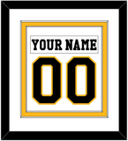 Pittsburgh Nameplate & Number (Back) Combined - Home White (1984-1988) - Double Mat 1