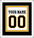 Pittsburgh Nameplate & Number (Back) Combined - Home White (1984-1988) - Double Mat 2