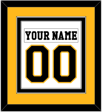 Pittsburgh Nameplate & Number (Back) Combined - Home White (1984-1988) - Signature Tier 3