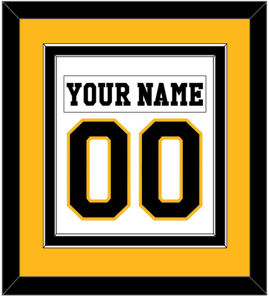 Pittsburgh Nameplate & Number (Back) Combined - Home White (1984-1988) - Signature Tier 3