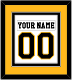 Pittsburgh Nameplate & Number (Back) Combined - Home White (1984-1988) - Double Mat 3