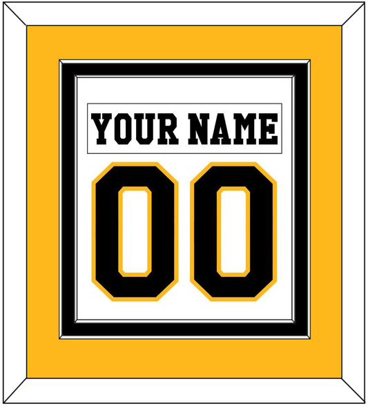 Pittsburgh Nameplate & Number (Back) Combined - Home White (1984-1988) - Signature Tier 3