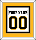 Pittsburgh Nameplate & Number (Back) Combined - Home White (1984-1988) - Double Mat 3