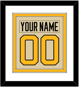 Pittsburgh Nameplate & Number (Back) Combined - 2023 Winter Classic Tan - Double Mat 1