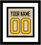 Pittsburgh Nameplate & Number (Back) Combined - 2023 Winter Classic Tan - Double Mat 2