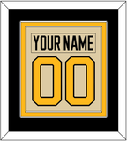 Pittsburgh Nameplate & Number (Back) Combined - 2023 Winter Classic Tan - Double Mat 3