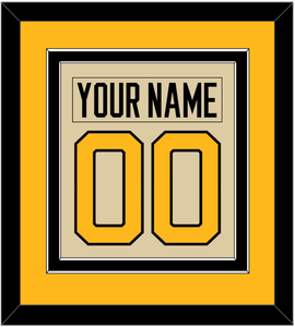 Pittsburgh Nameplate & Number (Back) Combined - 2023 Winter Classic Tan - Double Mat 4