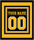 Pittsburgh Nameplate & Number (Back) Combined - Road Black (1984-1988) - Triple Mat 3