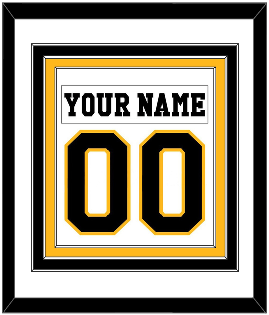 Pittsburgh Nameplate & Number (Back) Combined - Home White (1984-1988) - Premier Tier 1