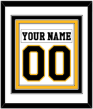 Pittsburgh Nameplate & Number (Back) Combined - Home White (1984-1988) - Triple Mat 1