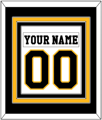 Pittsburgh Nameplate & Number (Back) Combined - Home White (1984-1988) - Premier Tier 2