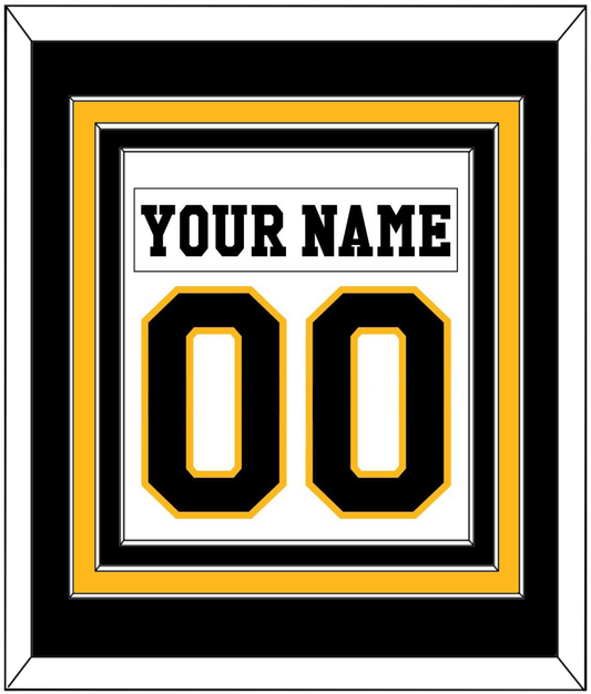 Pittsburgh Nameplate & Number (Back) Combined - Home White (1984-1988) - Premier Tier 2