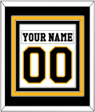 Pittsburgh Nameplate & Number (Back) Combined - Home White (1984-1988) - Triple Mat 2