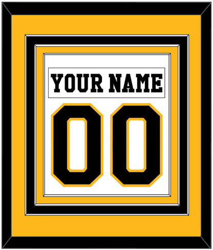 Pittsburgh Nameplate & Number (Back) Combined - Home White (1984-1988) - Premier Tier 3