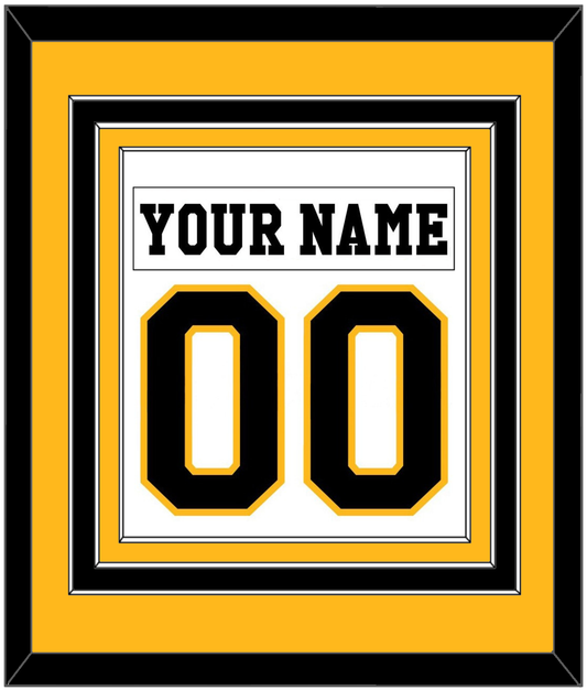 Pittsburgh Nameplate & Number (Back) Combined - Home White (1984-1988) - Premier Tier 3