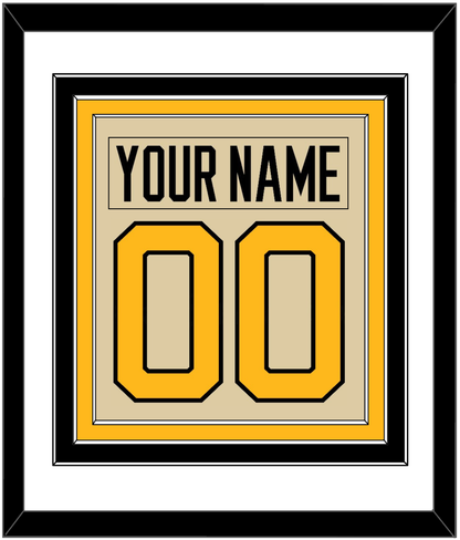 Pittsburgh Nameplate & Number (Back) Combined - 2023 Winter Classic Tan - Premier Tier 1