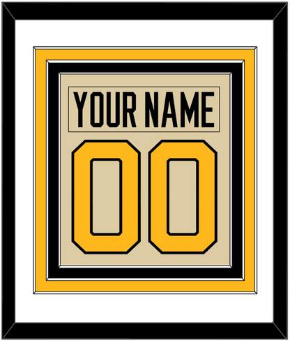 Pittsburgh Nameplate & Number (Back) Combined - 2023 Winter Classic Tan - Premier Tier 2