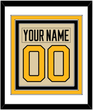 Pittsburgh Nameplate & Number (Back) Combined - 2023 Winter Classic Tan - Triple Mat 2