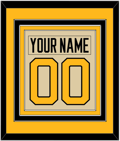 Pittsburgh Nameplate & Number (Back) Combined - 2023 Winter Classic Tan - Premier Tier 4