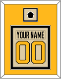 Pittsburgh Nameplate & Number (Back) Combined With Jersey Patch - 2023 Winter Classic Tan - Double Mat 4