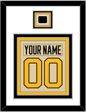 Pittsburgh Nameplate & Number (Back) Combined With Jersey Patch - 2023 Winter Classic Tan - Triple Mat 1