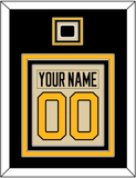 Pittsburgh Nameplate & Number (Back) Combined With Jersey Patch - 2023 Winter Classic Tan - Triple Mat 3