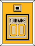 Pittsburgh Nameplate & Number (Back) Combined With Jersey Patch - 2023 Winter Classic Tan - Triple Mat 4