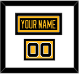 Pittsburgh Nameplate & Number (Shoulder) - Home Black - Double Mat 1