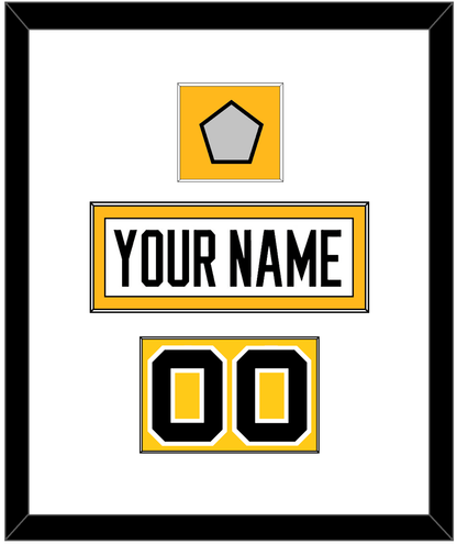 Pittsburgh Nameplate, Number (Shoulder) & Stanley Cup Finals Patch - Road White - Essential Tier 1