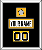 Pittsburgh Nameplate, Number (Shoulder) & Stanley Cup Champions Patch - Home White (1988-1992) - Single Mat 2