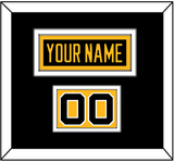 Pittsburgh Nameplate & Number (Shoulder) - Home Black - Double Mat 2