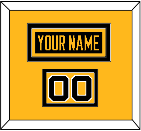 Pittsburgh Nameplate & Number (Shoulder) - Road Black (1988-1992) - Signature Tier 3