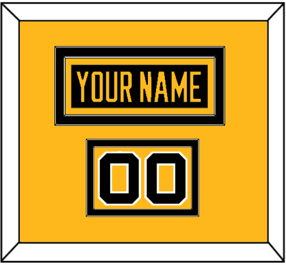 Pittsburgh Nameplate & Number (Shoulder) - Road Black (1988-1992) - Signature Tier 3