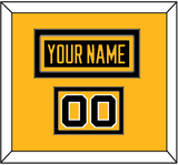 Pittsburgh Nameplate & Number (Shoulder) - Home Black - Double Mat 3