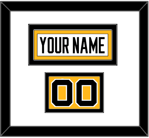Pittsburgh Nameplate & Number (Shoulder) - Road White - Signature Tier 1