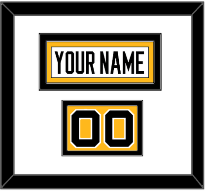 Pittsburgh Nameplate & Number (Shoulder) - Road White - Signature Tier 1