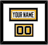 Pittsburgh Nameplate & Number (Shoulder) - Road White - Double Mat 1