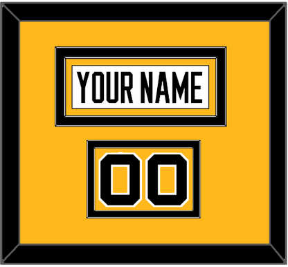 Pittsburgh Nameplate & Number (Shoulder) - Home White (1988-1992) - Signature Tier 2