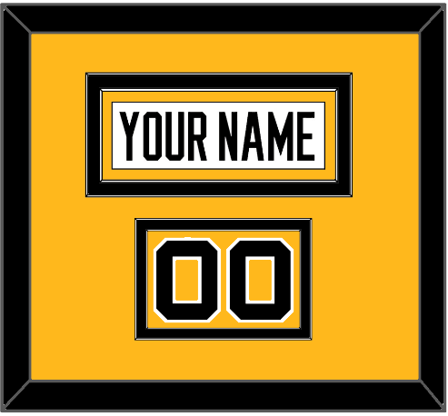 Pittsburgh Nameplate & Number (Shoulder) - Road White - Signature Tier 2