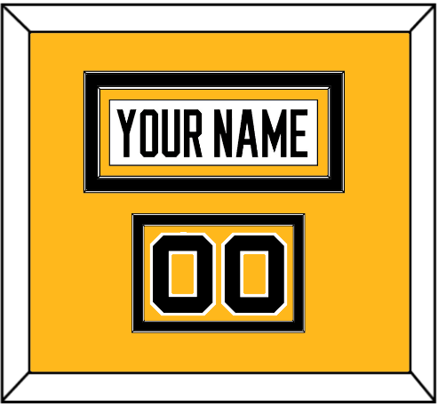 Pittsburgh Nameplate & Number (Shoulder) - Home White (1988-1992) - Signature Tier 2