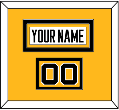 Pittsburgh Nameplate & Number (Shoulder) - Home White (1988-1992) - Signature Tier 2
