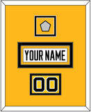 Pittsburgh Nameplate, Number (Shoulder) & Stanley Cup Champions Patch - Home White (1988-1992) - Double Mat 2