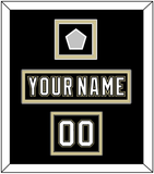 Pittsburgh Nameplate, Number (Shoulder) & Stanley Cup Finals Patch - Home Black (2007-2016) - Double Mat 2