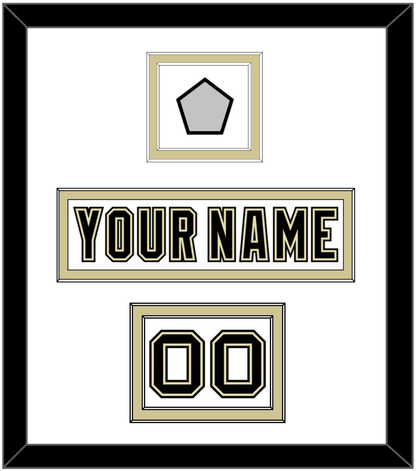 Pittsburgh Nameplate, Number (Shoulder) & Stanley Cup Finals Patch - Road White (2007-2016) - Signature Tier 1